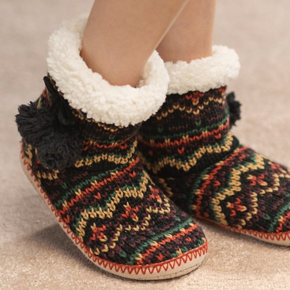 Ruggine Shoes - 🆕 NEW! Hand Knitted Indoor Slipper Boots Pom Poms 🆕 🎁 Excellent Gift! 🎁